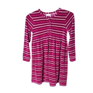 Hanna Andersson "Our Signature Playdress In Velour" Mulberry Size 8 (130cm)
